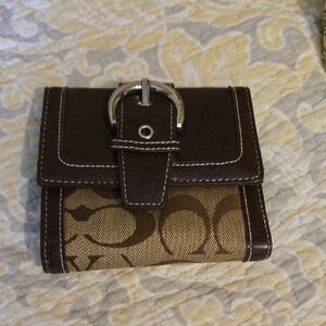 Coach Dark Brown Leather Wallet
